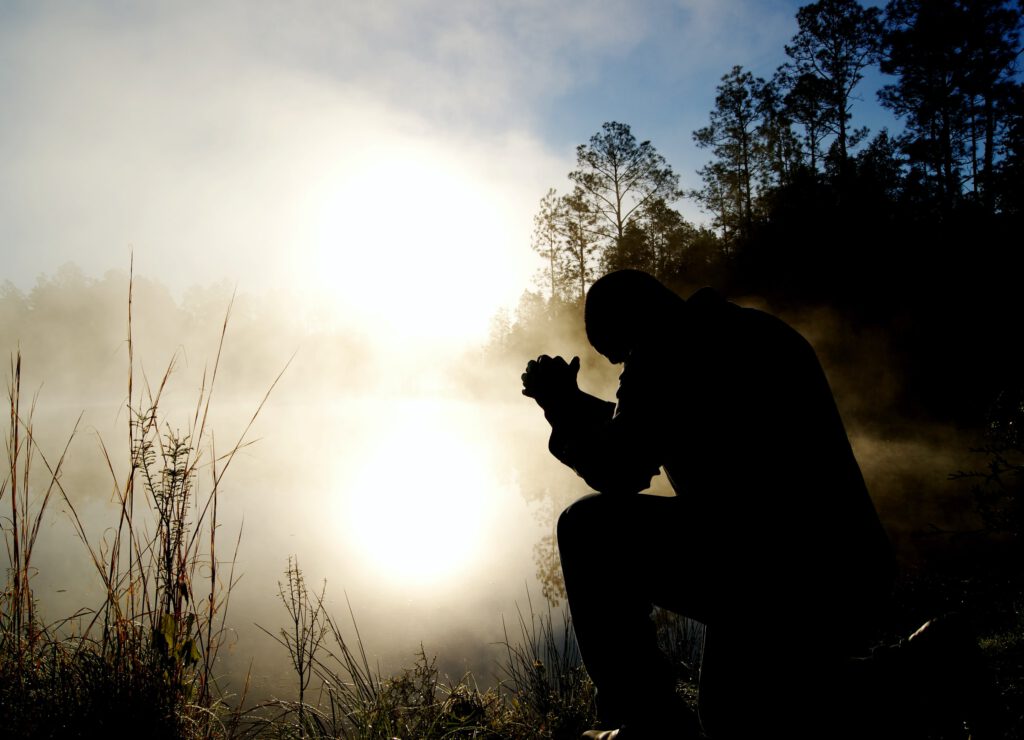 Mann betet, Gefühle ausdrücken